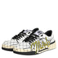 White Logo Print Low Top Men Sneakers Shoes