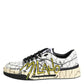 White Logo Print Low Top Men Sneakers Shoes