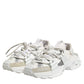 White Silver Low Top SPACE Men Sneakers Shoes