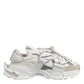 White Silver Low Top SPACE Men Sneakers Shoes