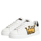 White Crown Patch Portofino Men Sneakers Shoes
