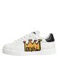 White Crown Patch Portofino Men Sneakers Shoes