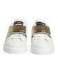 White Logo Plaque Low Top Men Sneakers Shoes