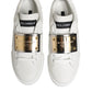 White Logo Plaque Low Top Men Sneakers Shoes