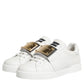 White Logo Plaque Low Top Men Sneakers Shoes
