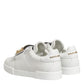 White Logo Plaque Low Top Men Sneakers Shoes