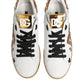 White Gold Crystal Portofino Sneakers Shoes