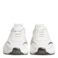 White Silver DAYMASTER Leather Sneakers Shoes