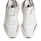 White Silver DAYMASTER Leather Sneakers Shoes