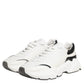 White Silver DAYMASTER Leather Sneakers Shoes