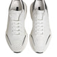 White Silver DAYMASTER Leather Sneakers Shoes
