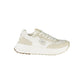 White Polyurethane Women Sneaker