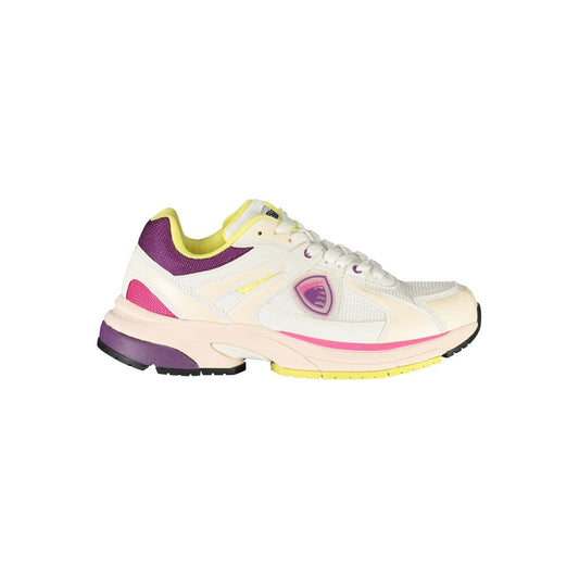 White Polyester Women Sneaker