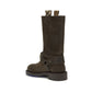 Suede Saddle Ankle Boots
