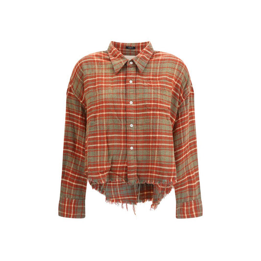 Plaid Shirt with frayed hem