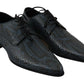 Blue Python Leather Snakeskin Shoes