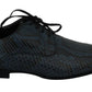 Blue Python Leather Snakeskin Shoes