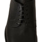 Black Lace Up Leather Men Formal Derby Shoes