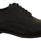 Black Lace Up Leather Men Formal Derby Shoes