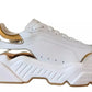 White Gold DAYMASTER Leather Sneakers Mens Shoes