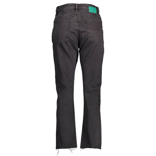 Black Cotton Jeans & Pant