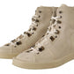 White Leather Lace Up Mens Boots