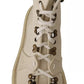 White Leather Lace Up Mens Boots