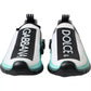 Black White Blue Slip On Sorrento Sneakers
