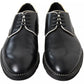 Black White Leather Formal Dress Shoes