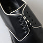 Black White Leather Formal Dress Shoes