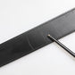 Black Leather Classic Metal Logo Buckle Belt