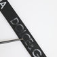 Black Polyester Leather Metal Buckle Belt