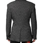 Dark Gray White Double Breasted Men Suit Blazer