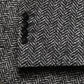 Dark Gray White Double Breasted Men Suit Blazer
