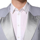 Gray Wool Single Breasted Men Suit Blazer