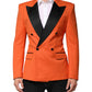 Orange SICILIA Double Breasted Coat Blazer