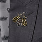 Dark Gray Bee Embroidery Wool Coat Blazer