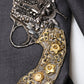 Dark Gray Bee Embroidery Wool Coat Blazer