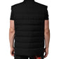 Black Sleeveless Parka Logo Plaque Jacket