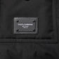 Black Sleeveless Parka Logo Plaque Jacket