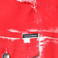 Red Sleeveless Logo Plaque Vest Jacket