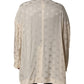 Beige Polyester Logo Monogram Coat Jacket