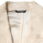 Beige Polyester Logo Monogram Coat Jacket