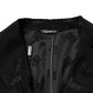 Black Polyester Logo Monogram Coat Jacket