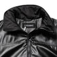 Black Polyester Logo Plaque Bomber Jacket