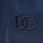 Blue Nylon DG Embroidery Men Bomber Jacket