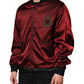 Maroon Nylon DG Crown Embroidery Jacket