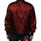 Maroon Nylon DG Crown Embroidery Jacket