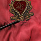 Maroon Nylon DG Crown Embroidery Jacket