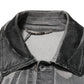 Gray Washed Cotton Stretch Denim Jacket